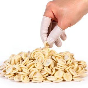 Finger Cots Ueixieo Medium Size 210 PCS Natural Latex Covers-0