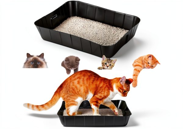 Disposable Litter Boxes Bokon 12-Pack Plastic Tray for Cats & Pets-1