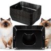 Disposable Litter Boxes Bokon 12-Pack Plastic Tray for Cats & Pets-0