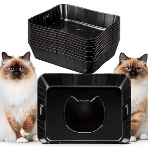 Disposable Litter Boxes Bokon 12-Pack Plastic Tray for Cats & Pets-0