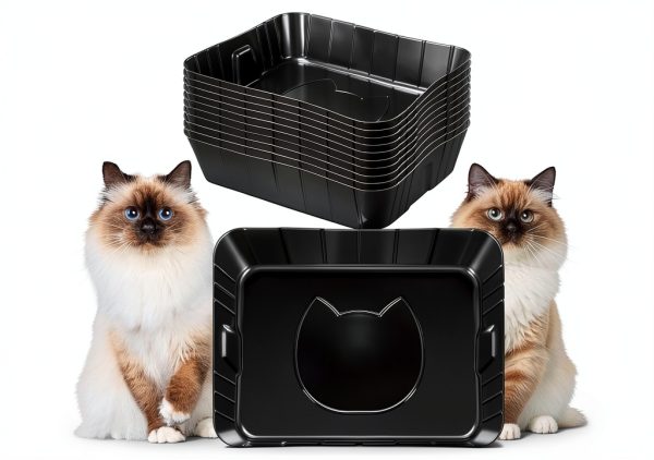 Disposable Litter Boxes Bokon 12-Pack Plastic Tray for Cats & Pets-0